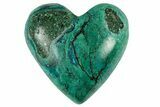 Polished Malachite & Chrysocolla Heart - Peru #250309-1